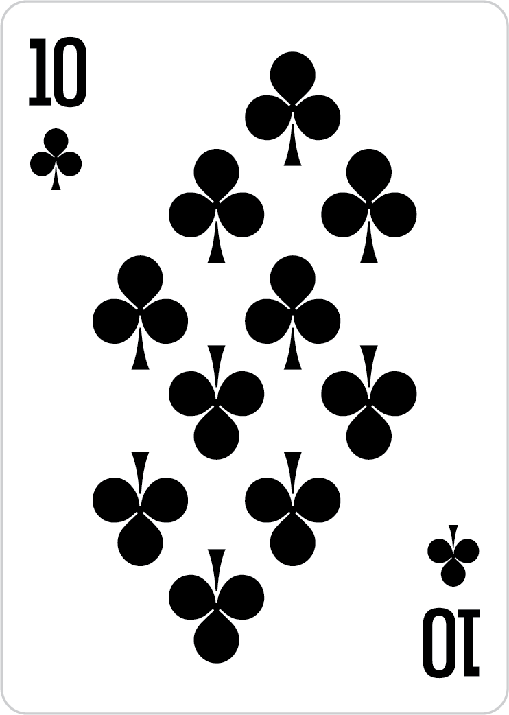 10 of clubs card