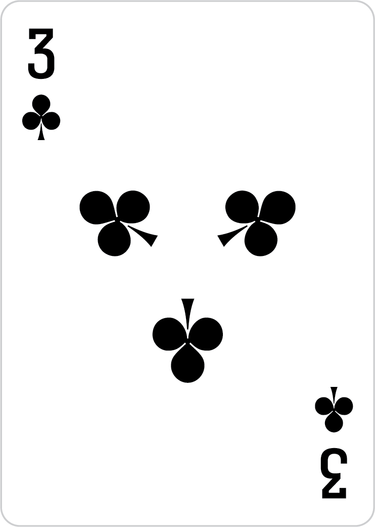 3 of clubs card