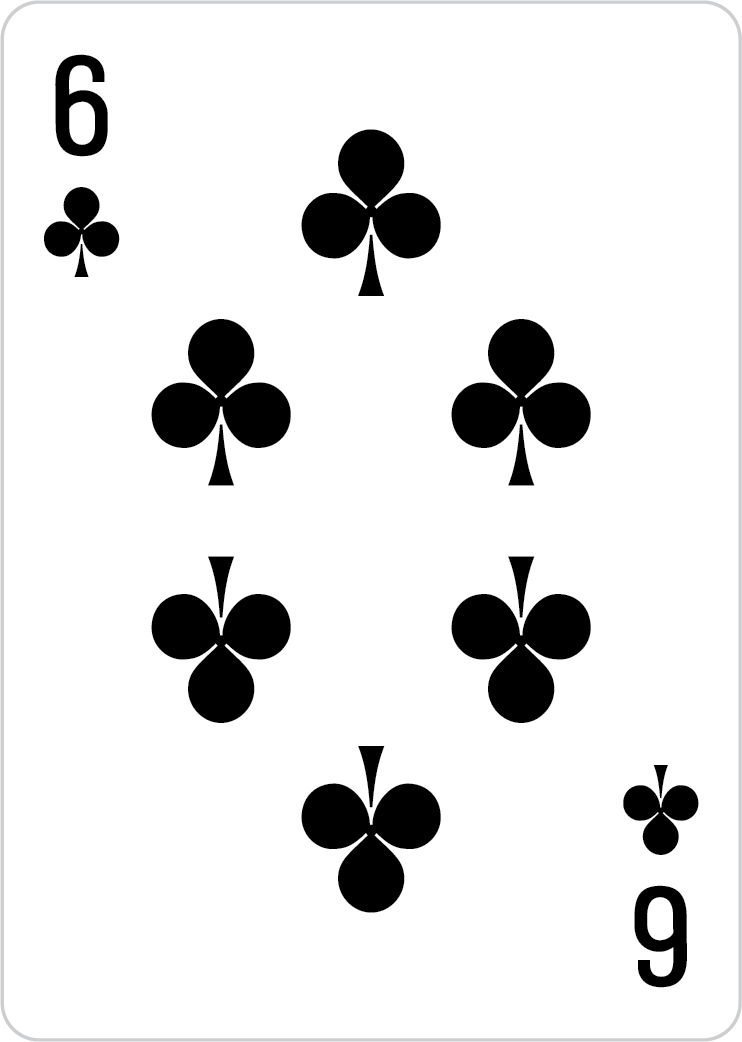 6 of clubs card