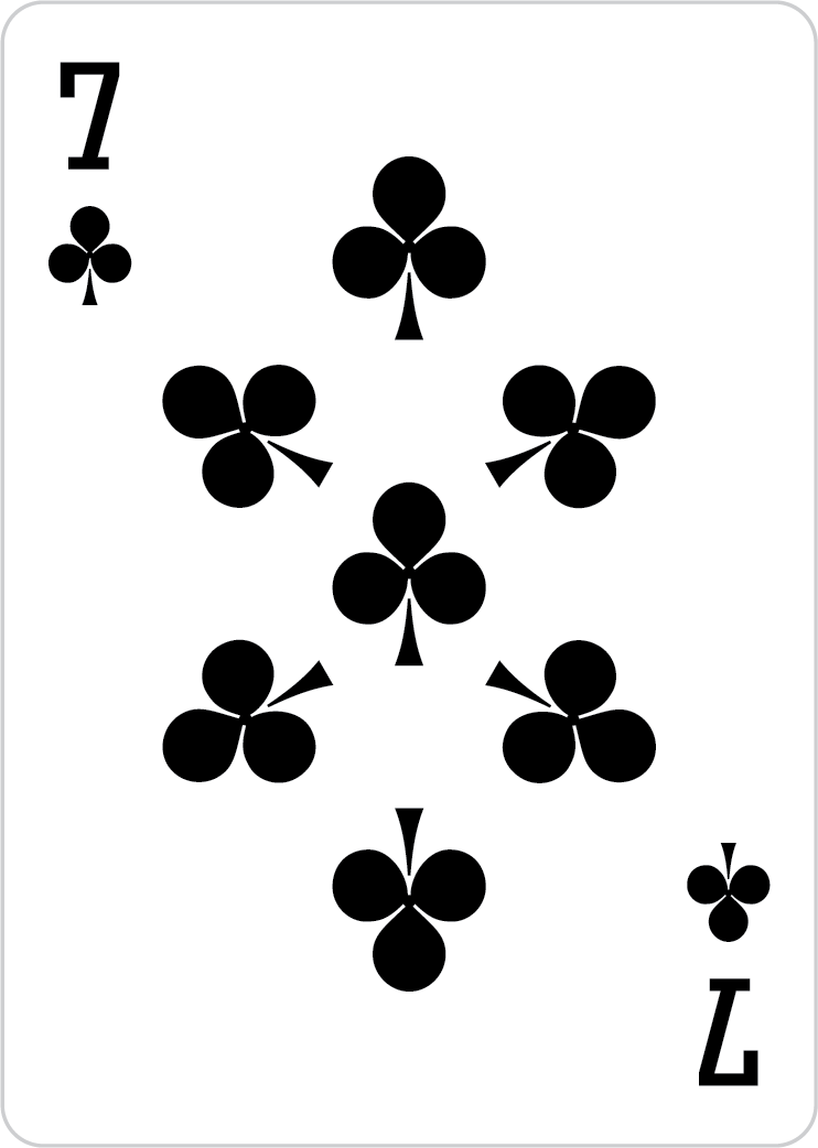 7 of clubs card