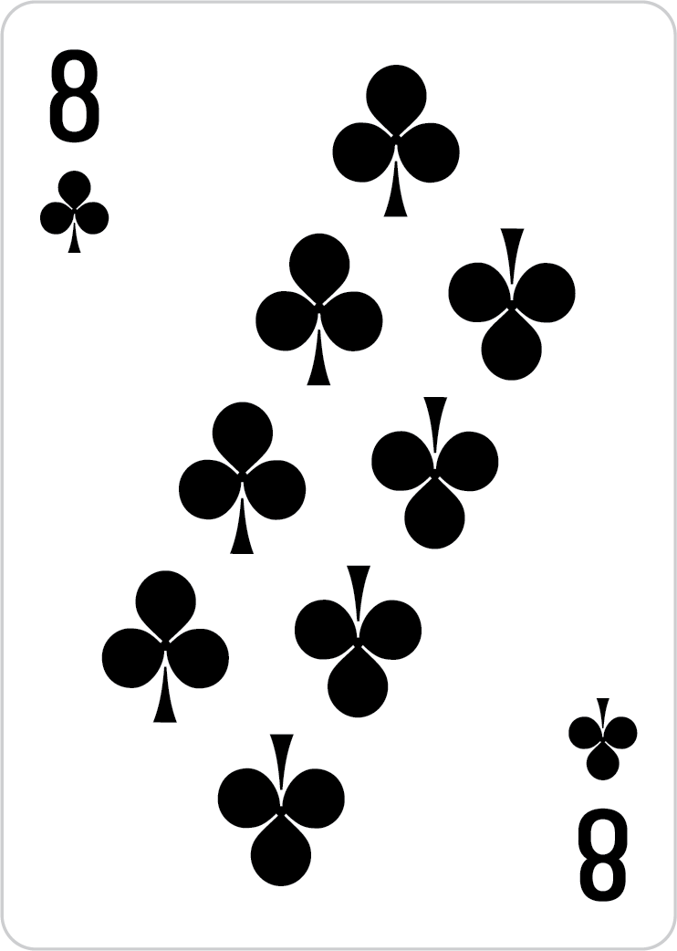 8 of clubs card