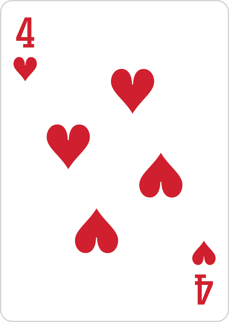 4 of hearts card