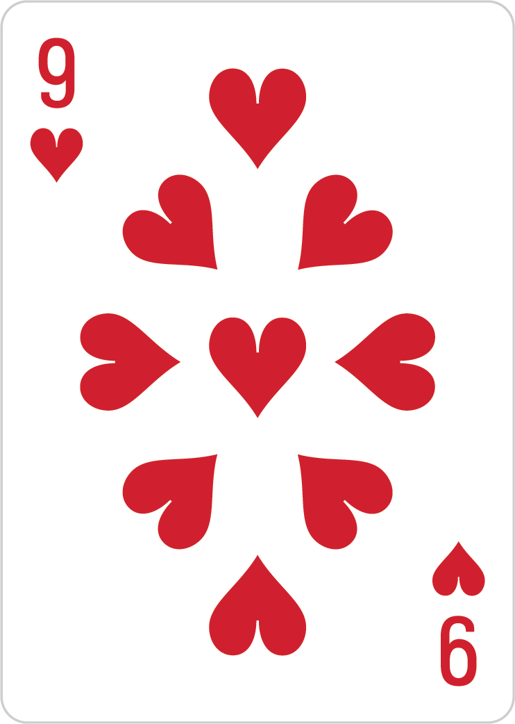 9 of hearts card